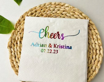 Servilletas de boda personalizadas con papel de aluminio: Papel de fiesta personalizado