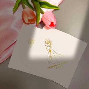 Tovaglioli da matrimonio in lamina d'oro con foto illustrate personalizzate, tovaglioli da cocktail in lamina d'oro personalizzati, tovaglioli speciali per fidanzamento, decorazioni per matrimoni
