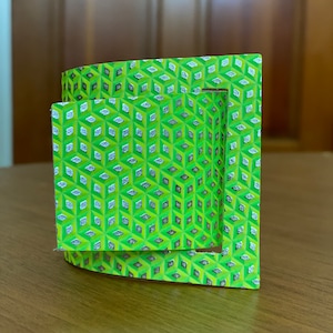 Neon Yellow Green with Silver Diamonds Leather Cuff Bracelets - Feed-through Button-head Stud Closure