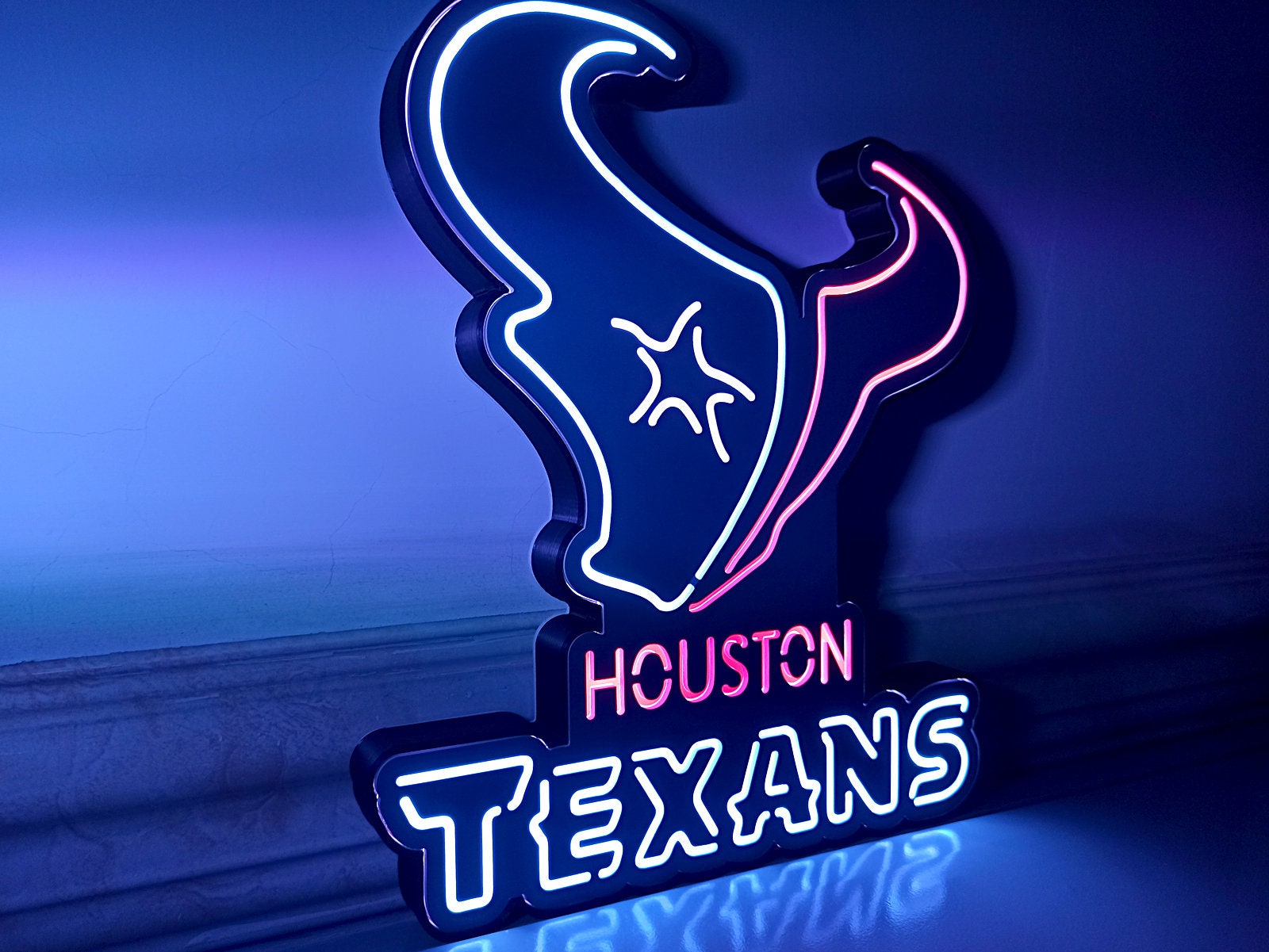 Houston Texans NFL Led Sign, NFL Led Light Box, Desktop Decoration