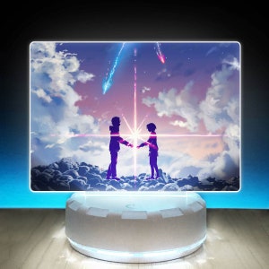 Anime Your Name LED Desk Lamp, Kimi No Na Wa, Room Decor, Brightness Adjustable Multicolor LED Night Light, Anime Fan Gift