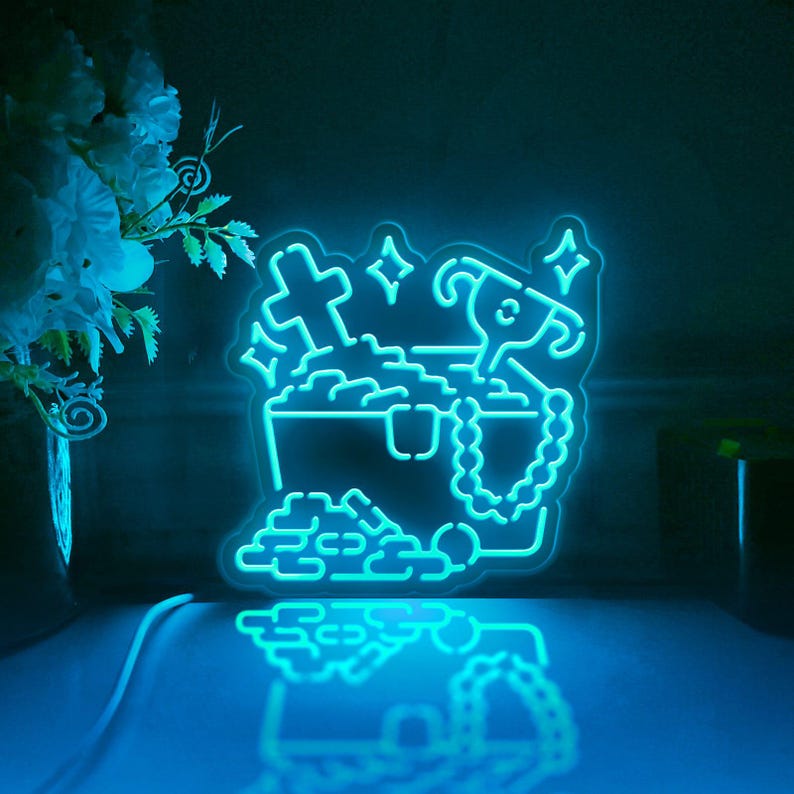 Photo inspiration: Visual Reference: Game Treasure Chest Led Light Box Treasure Chest Wall Art