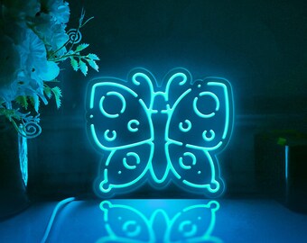 Butterfly Led Light Box, Insect Wall Art Decor, Light Sign, Desktop Decorations, Bedroom Decor, Gift For Art Lovers, Garden Enthusiast