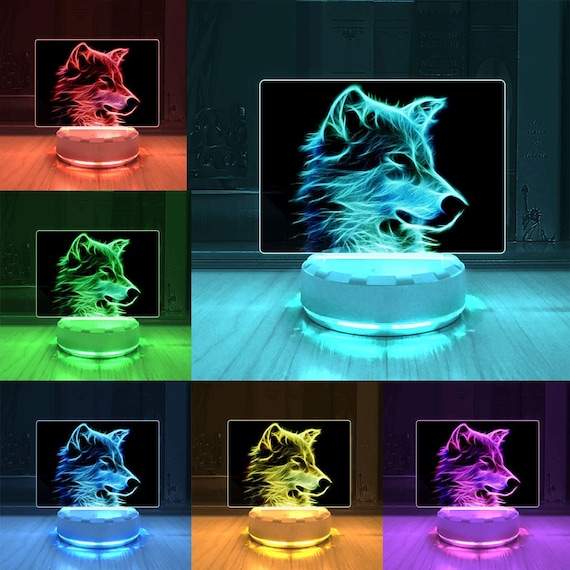 Lampada LED 3D Dito Medio - Luci Notturne Con Cambio Colore Automatico