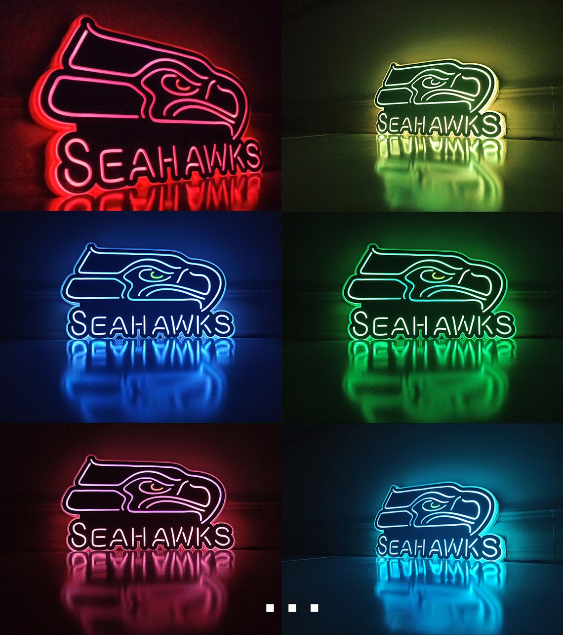 NFL Seattle Seahawks Led Light Desktop Decorations Wall Hangings Man