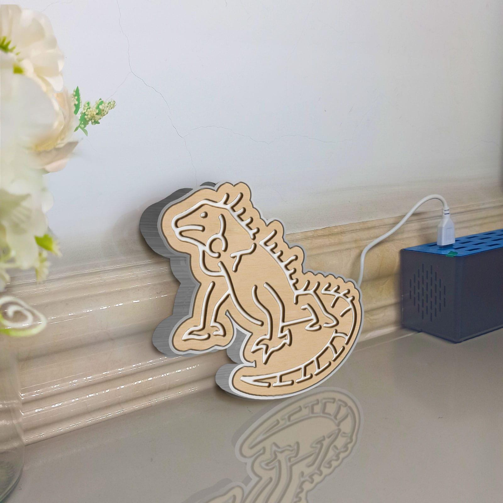 Led Lizaed Iguana, Jungle Lizard Led Light Box, Reptile Lizard Wall Art Decor ...