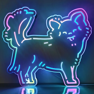 Led-lichtbak chihuahua, ledbord hond, decor dierenwinkel, gepersonaliseerd huisdierbord, hondenversieringen, slaapkamerdecor, cadeau voor hondenliefhebbers