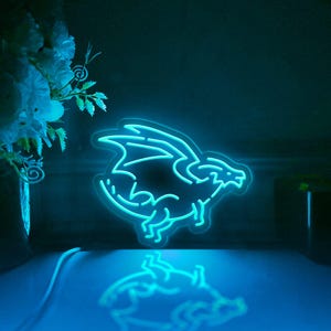 Dragon Led Light Box, Wall Art Decor, Personalized Light Sign, Neon-like Rgb Desktop Decorations, Bedroom Decor, Gift For Gamers