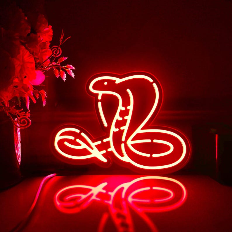 Snake Neon Sign – Cool Rattlesnake LED Wall Art, 8 Colors, USB Powered, For Bedroom, Game Room, Bar, Man Cave, Gothic Decor