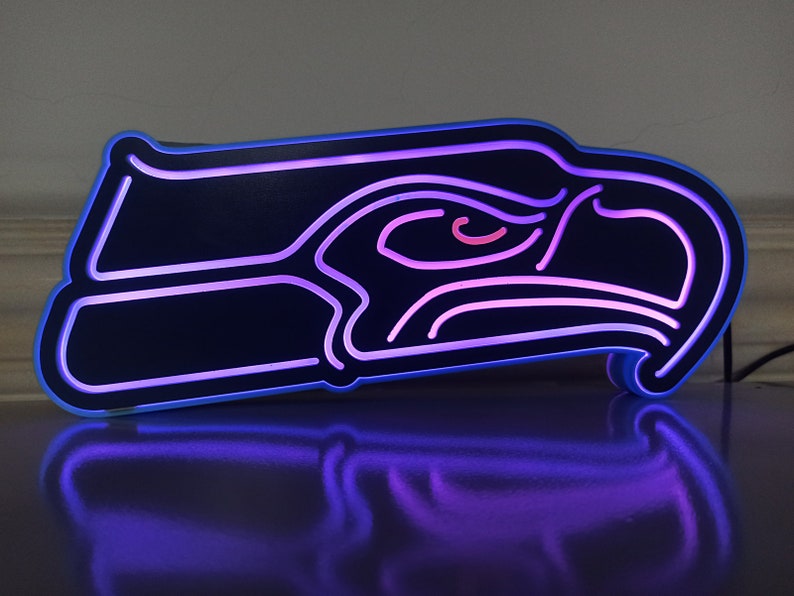 Seattle Seahawks Led Light NFL Desktop Decorations Wall Hangings Man