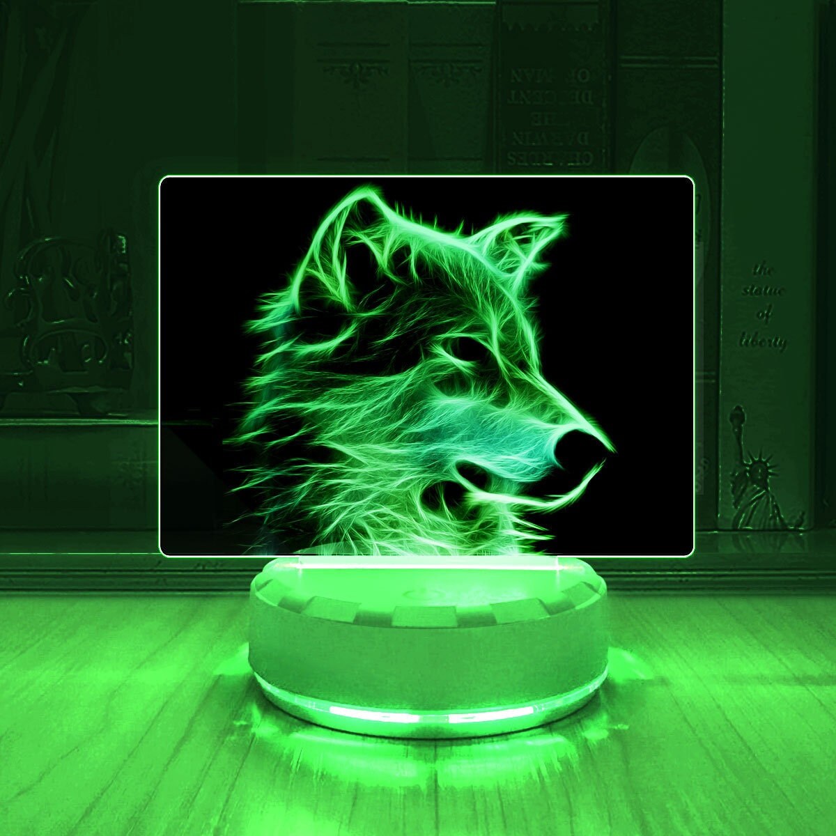 Animal Wolf LED Desk Lamp, Wolf Room Decor, Brightness Adjustable