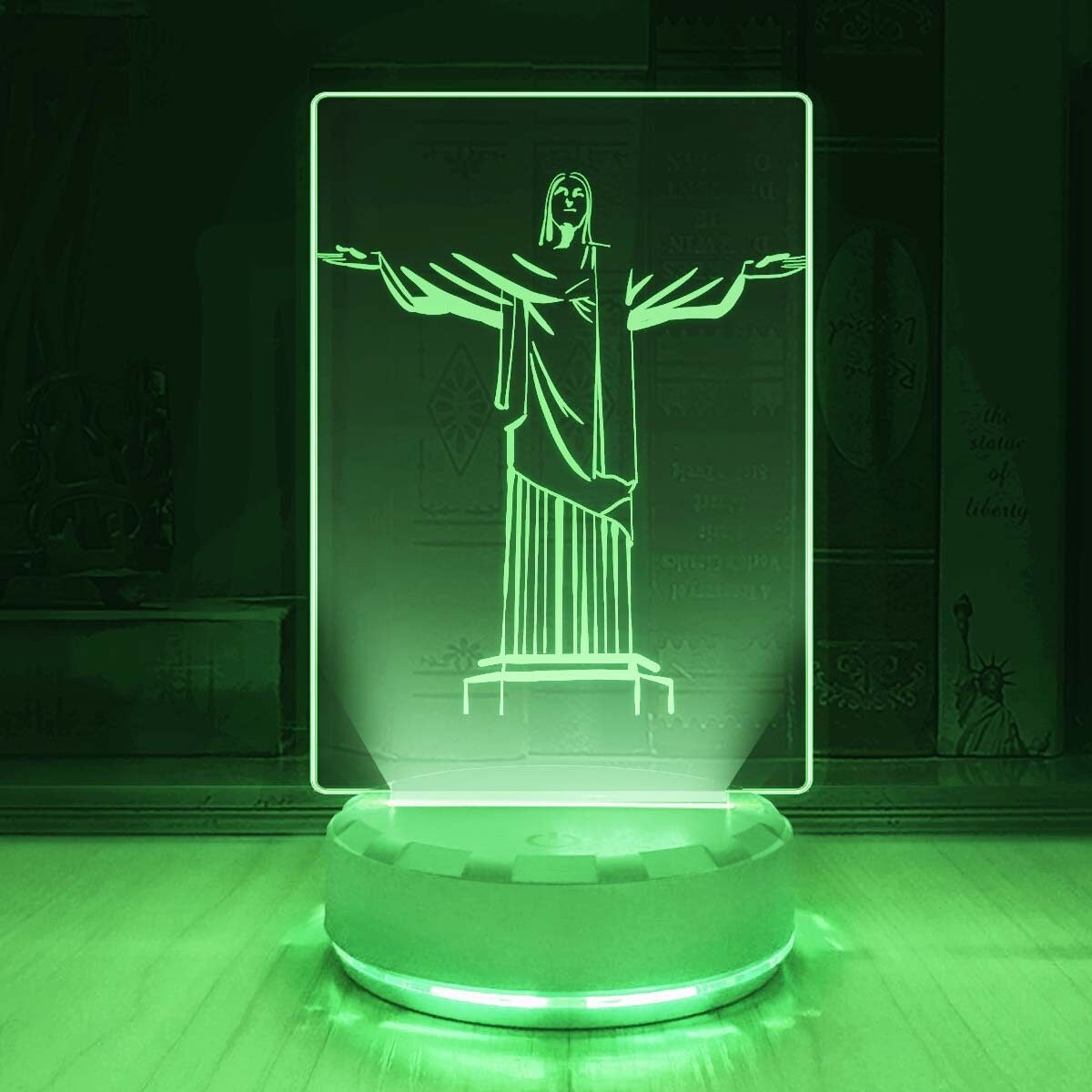 Jesus the Redeemer Statue LED Desk Lamp Brazil Landmark Etsy