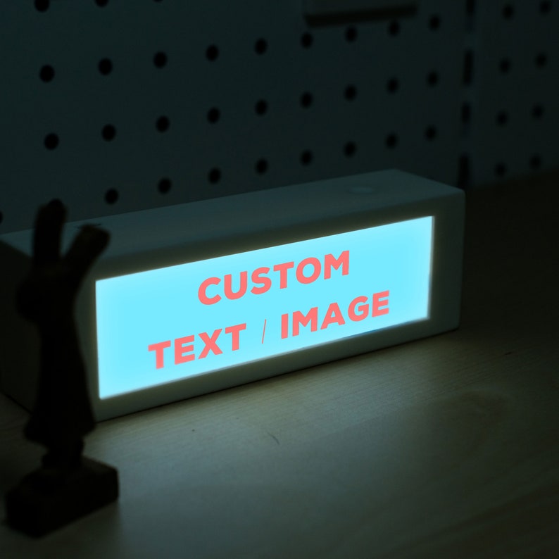 15 X 5cm Custom Light Box, Personalized Night Light, Custom LED Desk