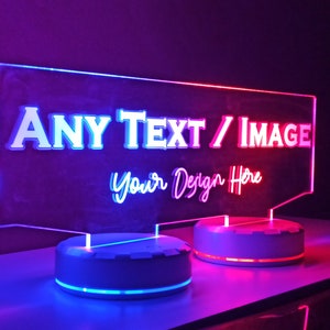 Custom LED Logo Sign, Personalized Led Night Light, LED Desk Lamp ...