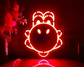 Yoshi Led Light Box, Dinosaur Wall Art Decor, Personalized Light Sign, Neon-like Desktop Decorations, Bedroom Decor, Gift For Gamers, Kid