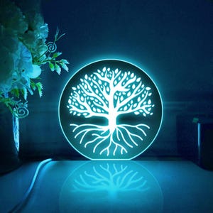 Tree of Life Night Light, Tree of Life Light Box, Tree of Life Art, Forest Decor, Forest Lamp, Nursery Lamp, Housewarming Gift, Gift for Her