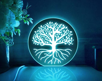 Tree of Life Night Light, Tree of Life Light Box, Tree of Life Art, Forest Decor, Forest Lamp, Nursery Lamp, Housewarming Gift, Gift for Her