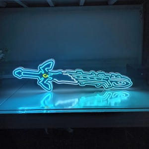 Legend of Zelda Master Sword LED Light, Master Sword Decoration, Master Sword Ornaments, Master Sword Led Wall Art, Sword Neon Light