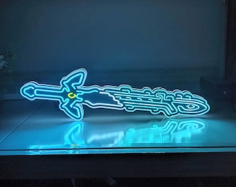 Legend of Zelda Master Sword LED Light, Master Sword Decoration, Master Sword Ornaments, Master Sword Led Wall Art, Sword Neon Light