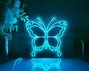 Beautiful Butterfly Led Light Box, Insect Wall Art Decor, Light Sign, Desktop Decorations, Gift For Nature Lovers, Insect Enthusiast