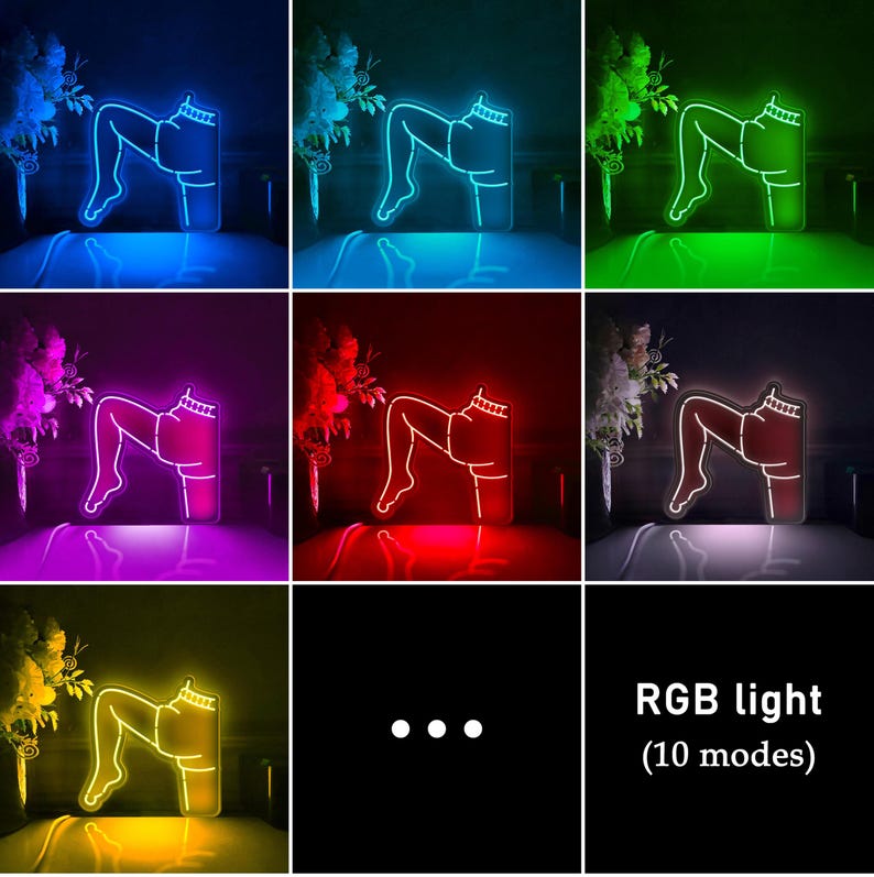 Knee-knocking Led Light Box, Kickboxing Wall Art Decor, Light Sign ...
