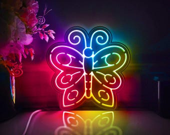 Butterfly Led Light Box, Insect Wall Art Decor, Personalized Light Sign, Desktop Decorations, Bedroom Decor, Gift For Kids, Butterfly Fan