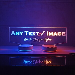 Custom LED Logo Sign, Personalized Led Night Light, LED Desk Lamp ...