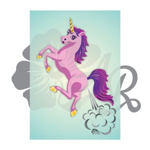 Farting Unicorn printable images and cutting pattern, Shirt Design, Onesie Decoration, Digital File, SVG, PNG, Instant Download