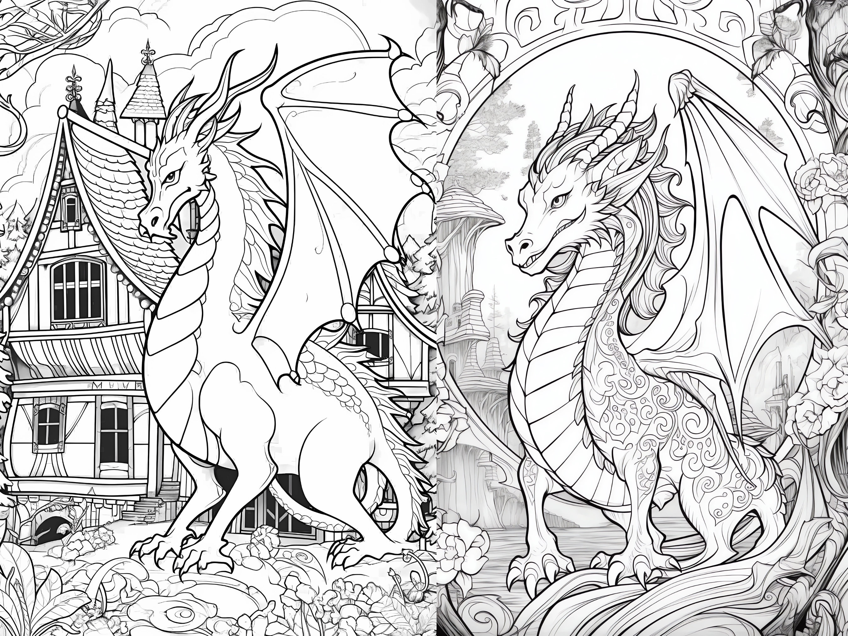 Magical Dragon Coloring Pages 8 Art Coloring Pages for Relaxation ...