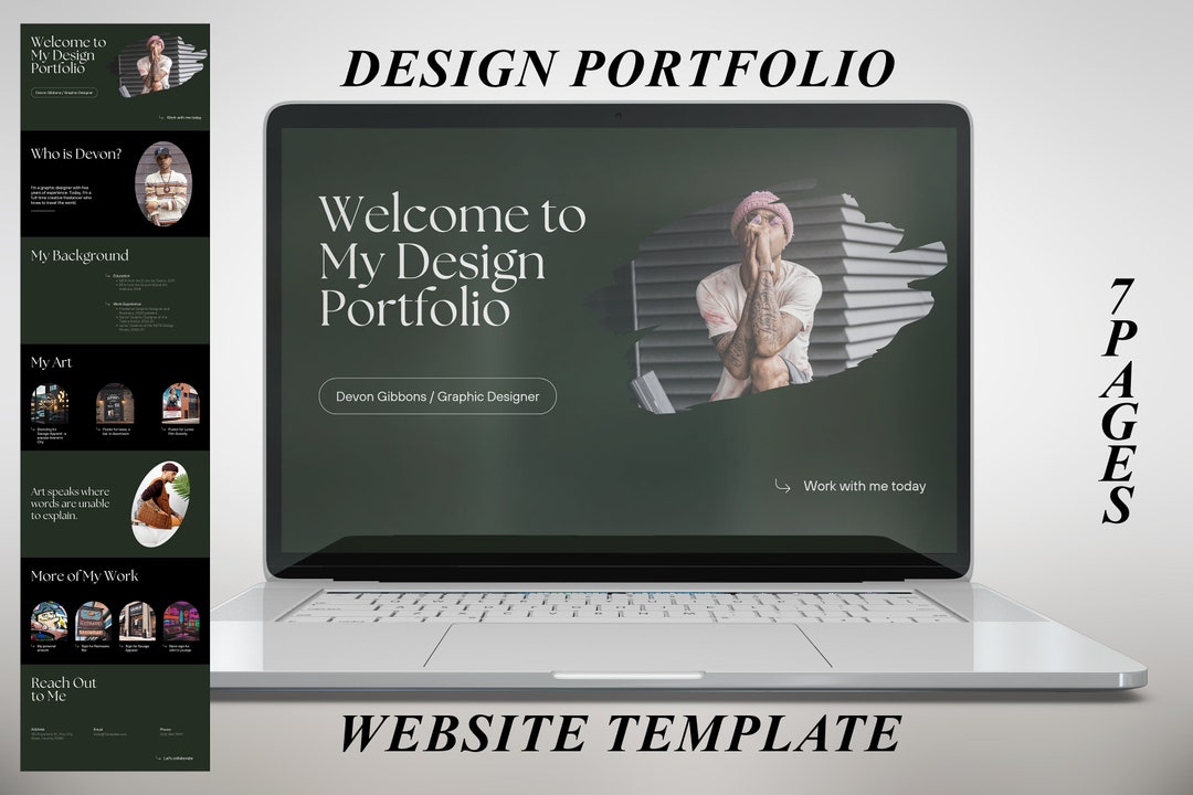 Graphic Design Website Template - Etsy