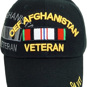 Operation Enduring Freedom Veteran Ribbon Baseball Cap - Adjustable Cotton Poly Blend Hat - View #13
