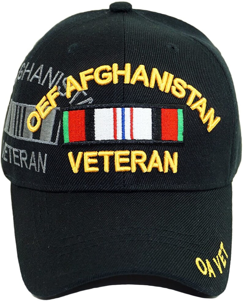 Operation Enduring Freedom Veteran Ribbon Baseball Cap - Adjustable Cotton Poly Blend Hat - View #7