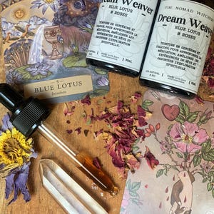 Blue Lotus and Damask Roses Tincture | PURE & Potent Extract, Egyptian Nymphaea Caerulea, Lucid Dreaming, Dream Flower Herbal Tincture