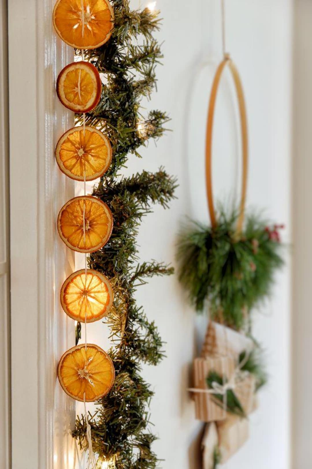 Orange Garland, Handstrung Dried Citrus, Suncatcher, Window Hanging ...