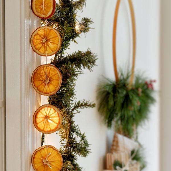 Dried Orange Slice Garland: Natural Autumn Home Decor