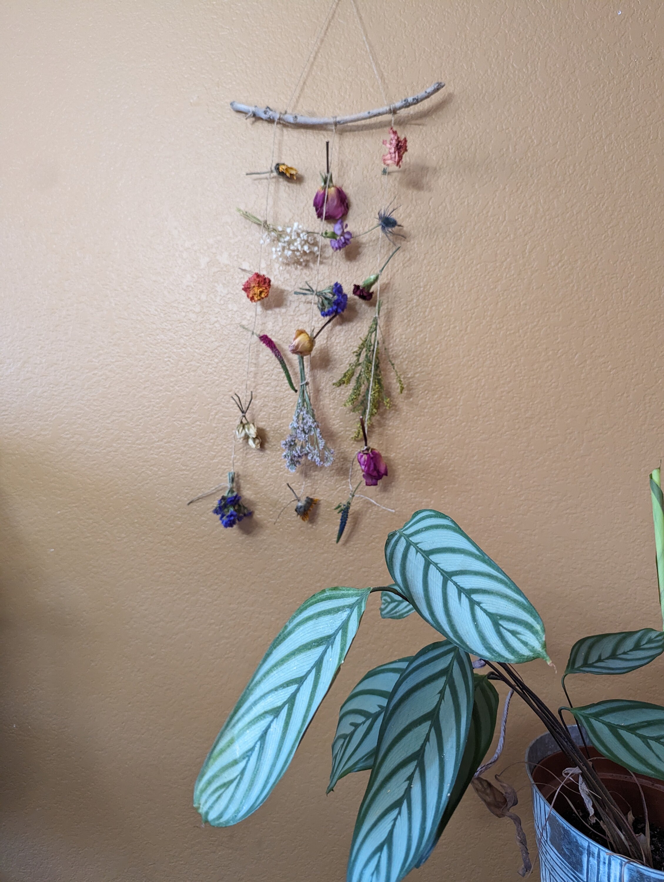 Hanging Flower Bouquet Floating Flowers Real Florals Flower - Etsy