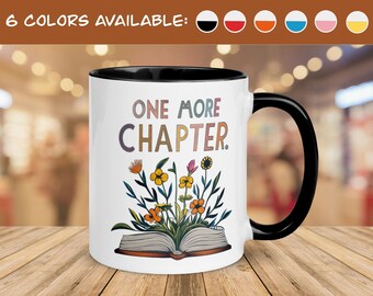 Wildflowers Book Coffee Mug, One More Chapter, Book Lover Gift, Bookish, Book Sellers Gift, Read Mug For Women, Teachers, Reading Mug