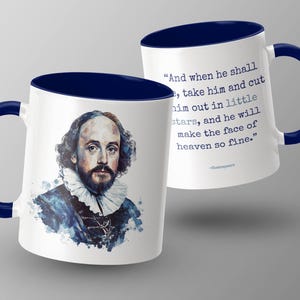 Shakespeare Quote Mug, Literary Gift, Inspirational Coffee Mug, Book Lover&#39;s Mug, Motivational Quote Mug, Classic Literature Mug