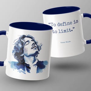Inspirational Oscar Wilde Quote Mug, Watercolor Portrait Mug, Unique Gift for Book Lovers, Literary Quote Coffee Mug, Motivational Gift