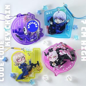 Yuma, Makoto, Shinigami, Halara,  RAIN CODE Acrylic Charms Figure 7cmH