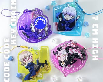 Yuma, Makoto, Shinigami, Halara,  RAIN CODE Acrylic Charms Figure 7cmH
