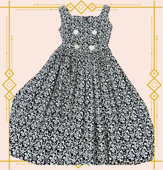 Vintage Party Dress - Patterened - image 5