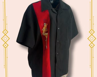 Camisa de bolos estilo vintage