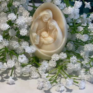 Holy Family Dome Candle l Baby Welcoming l Party Favor l Bomboneire l Baptism l Communion l Relgious Candle l Christening l Christmas l