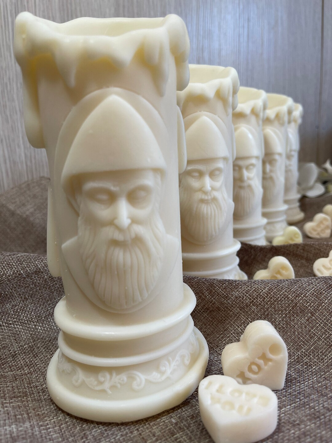 Saint Charbel Pillar Candle St. Charbel Religious Candle Etsy