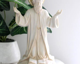 Saint Charbel Halo Open arms Statue | Prayer Station | Housewarming | New  Design | Religious Gift | Figurine l Maronite l Lebanese Monk i