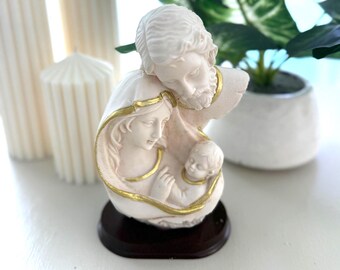 Holy Family on Base Statue l Mary l Jesus l Joseph l Religious Gift | Religious Statue | Housewarming l Christmas l