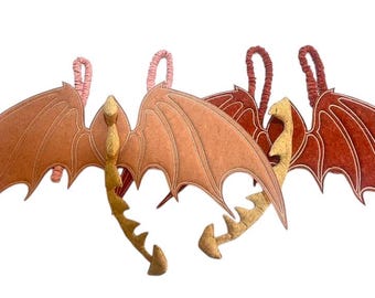 Alas de dragón de cuero de corcho: disfraz ecológico, color óxido o rosa