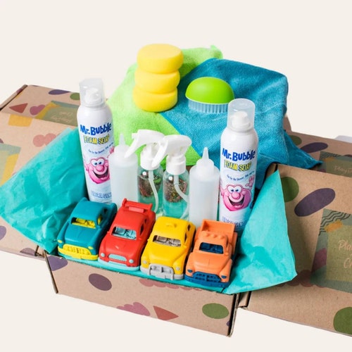 Car Wash Themed Sensory Bin Playday Crate Surplus Limited Etsy