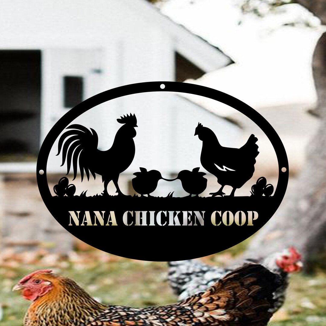 Personalized Chicken Coop Metal Sign Chicken Coop Metal Wall Etsy